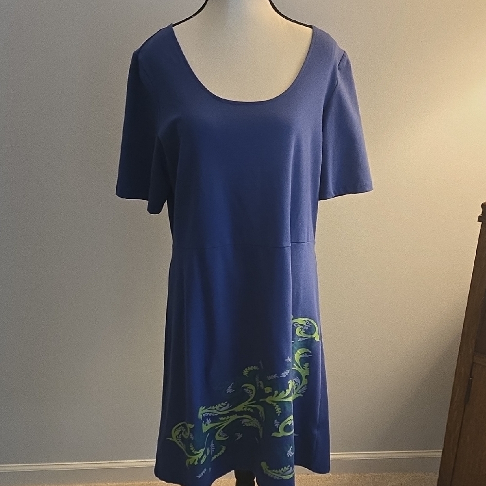 Sahalie Blue Dress/Green Design